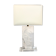 Extraordinary Mid-Century Modern Buddha Lucite and Brass Table Lamp, 1970s
