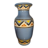 Vase émaillé aux motifs géométriques