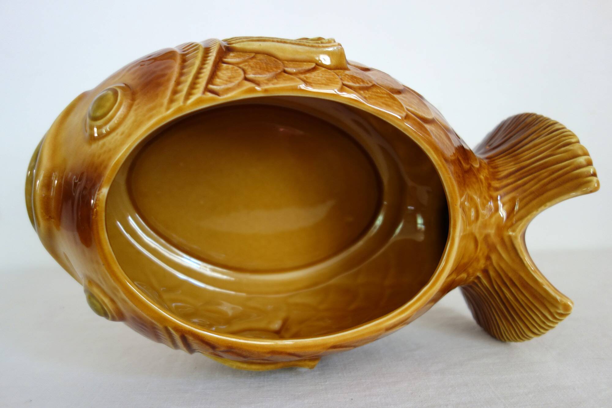 Fish service for 8 people, earthenware Sarreguemines.
