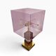 Lampe Attr. à Romeo Rega en lucite et laiton, 1970