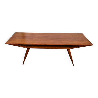 Table basse en teck modèle 100 par Gunni Omann pour Omann Jun, Danemark, 1960.