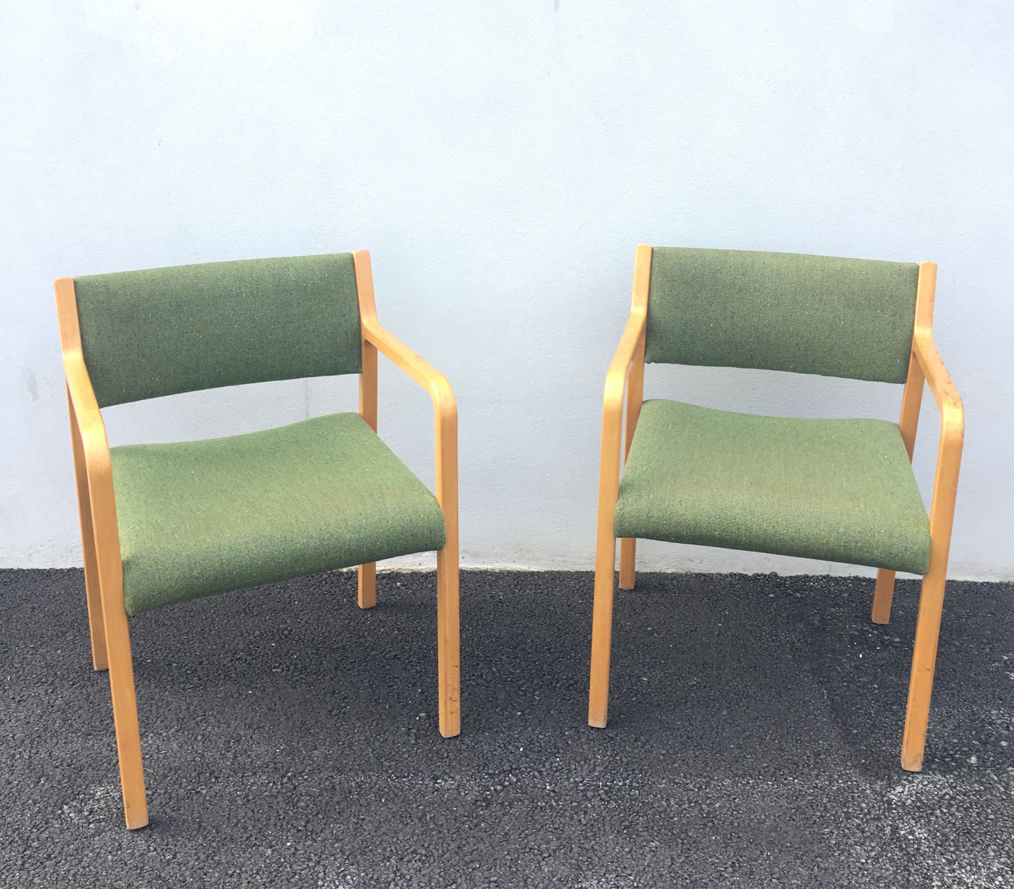 Curved wooden chairs by Wilhelm Ritz for Wilkhahn 1960/1970 - Set of 2
