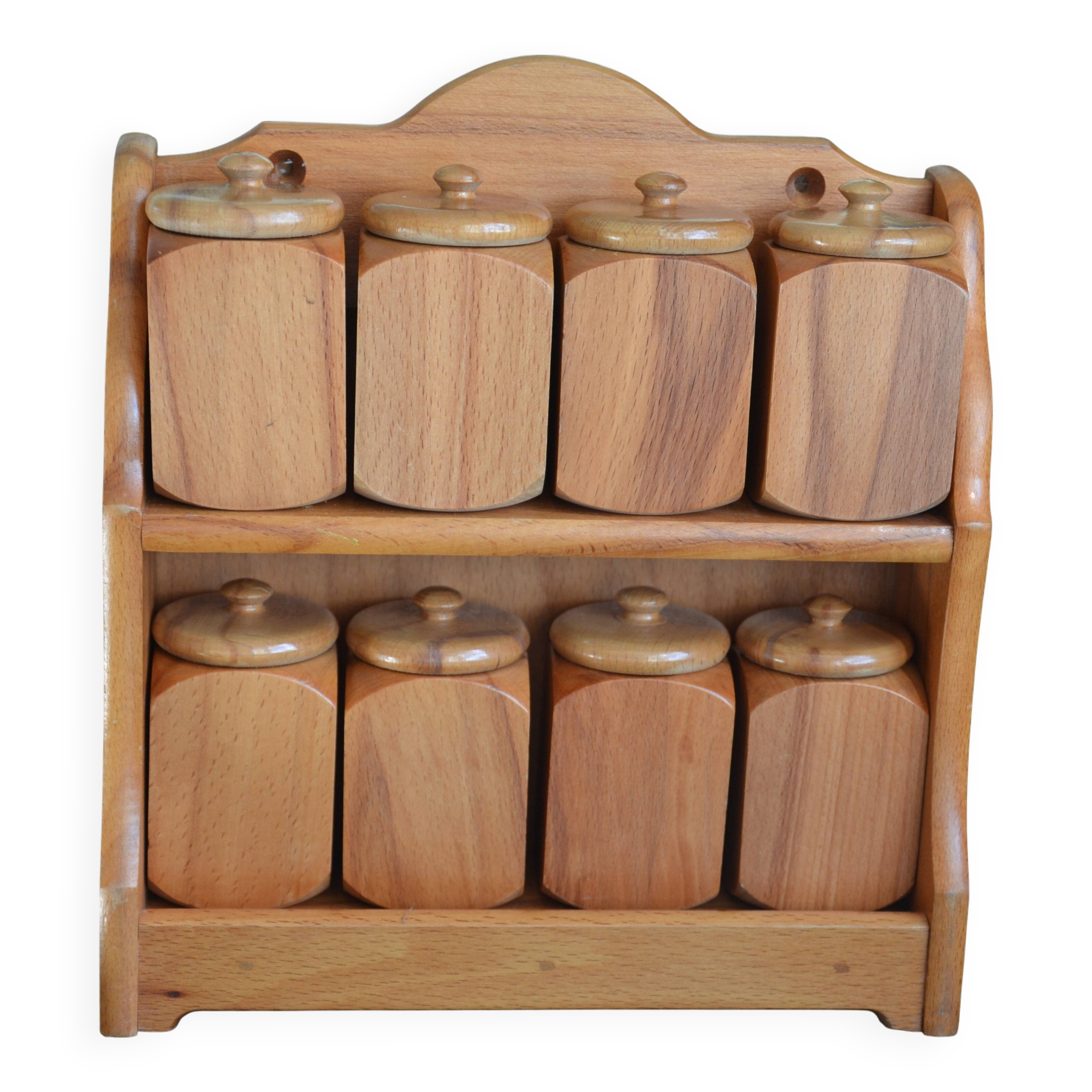 Wooden spice rack