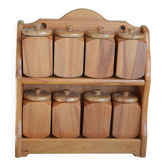 Wooden spice rack