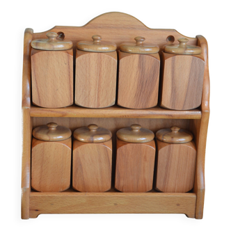 Wooden spice rack