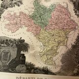 Old illustrated map of Gard