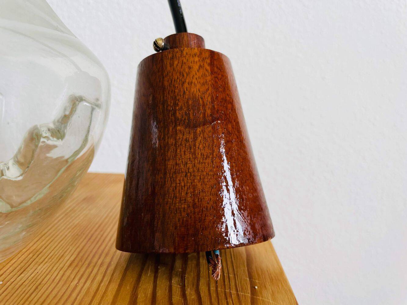 Mazzega style glass hanging lamp
