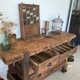 Old wooden workbench