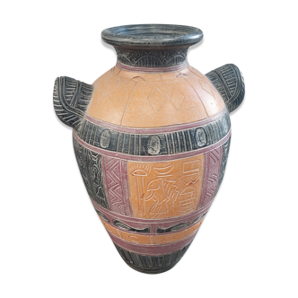 Ethnic vase with handles