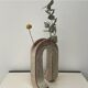 Original and sculptural vase in glazed ceramic, designed by Roberto Rigon