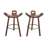 Mid century brutalist bar stools - set of 2, 1960s