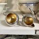 Selfish service in hammered silver-plated metal, 1930s - 3 pieces