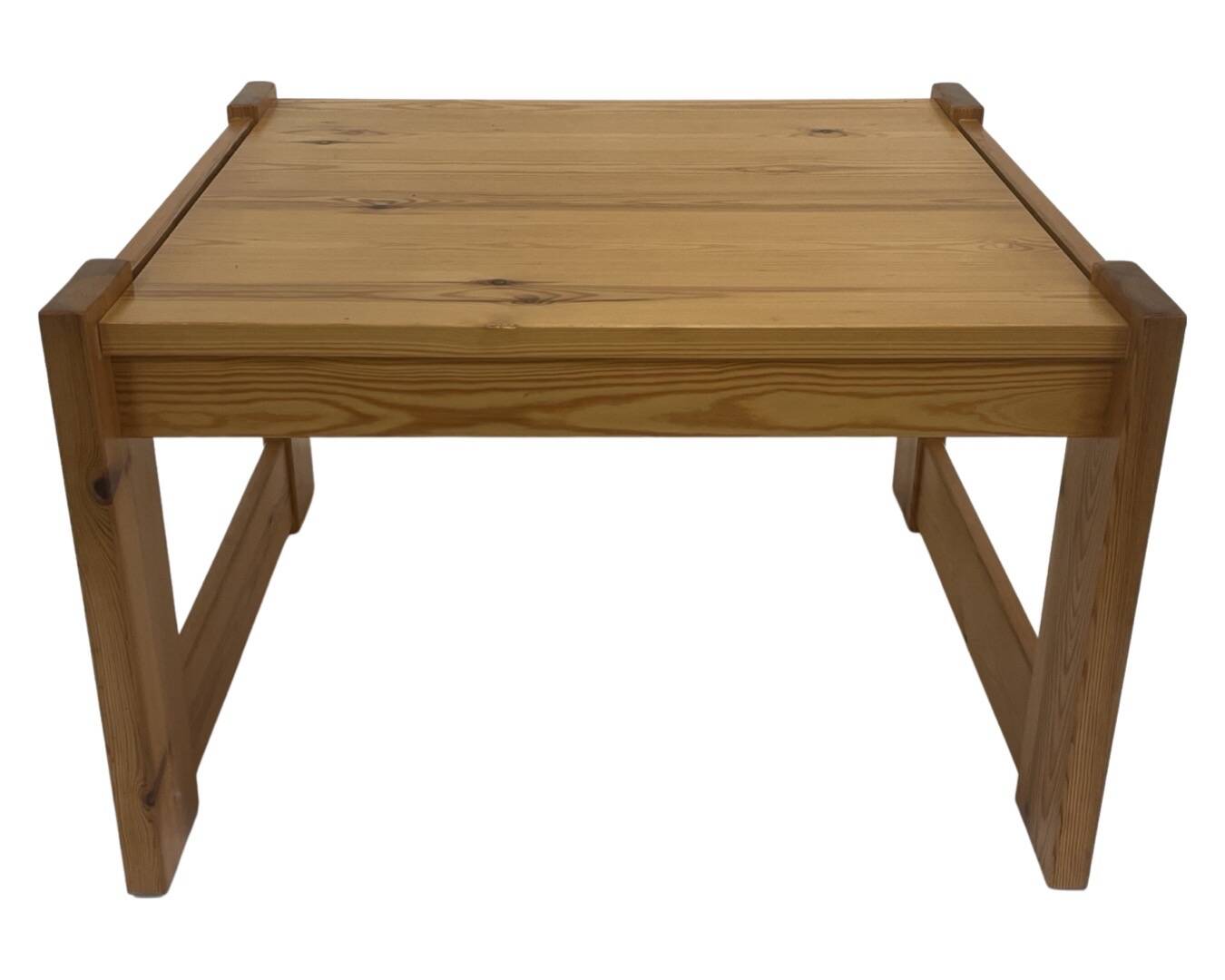 Vintage coffee table pinewood minimalist 1970s