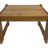 Vintage coffee table pinewood minimalist 1970s