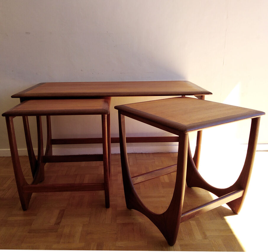 Ensemble de 3 tables basses - G Plan - 1960