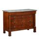 Antique Empire walnut commode with 4 drawers, Italy, 19th century.
