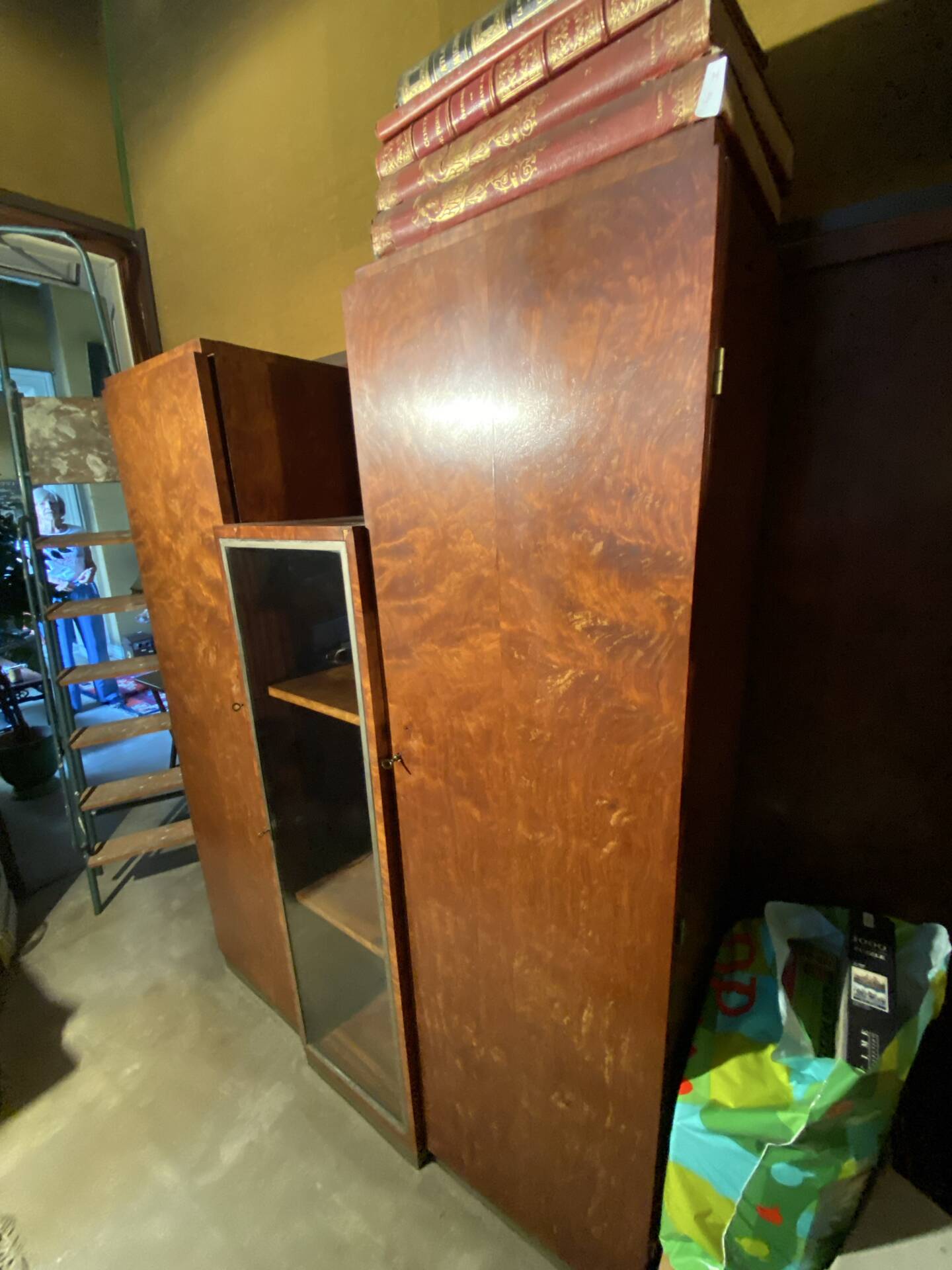 Antique wooden wardrobe, Art Deco style