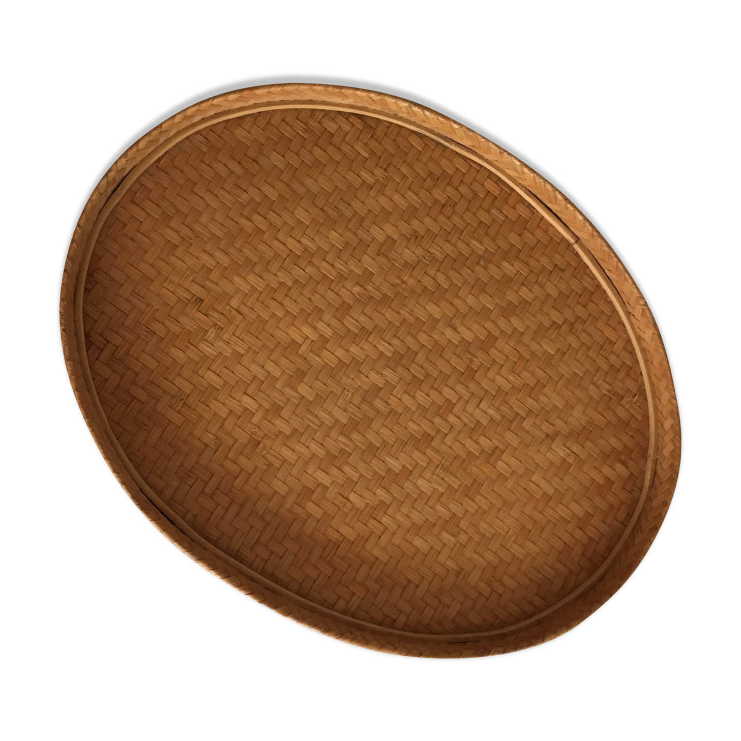 Large tray rattan vintage in very good condition