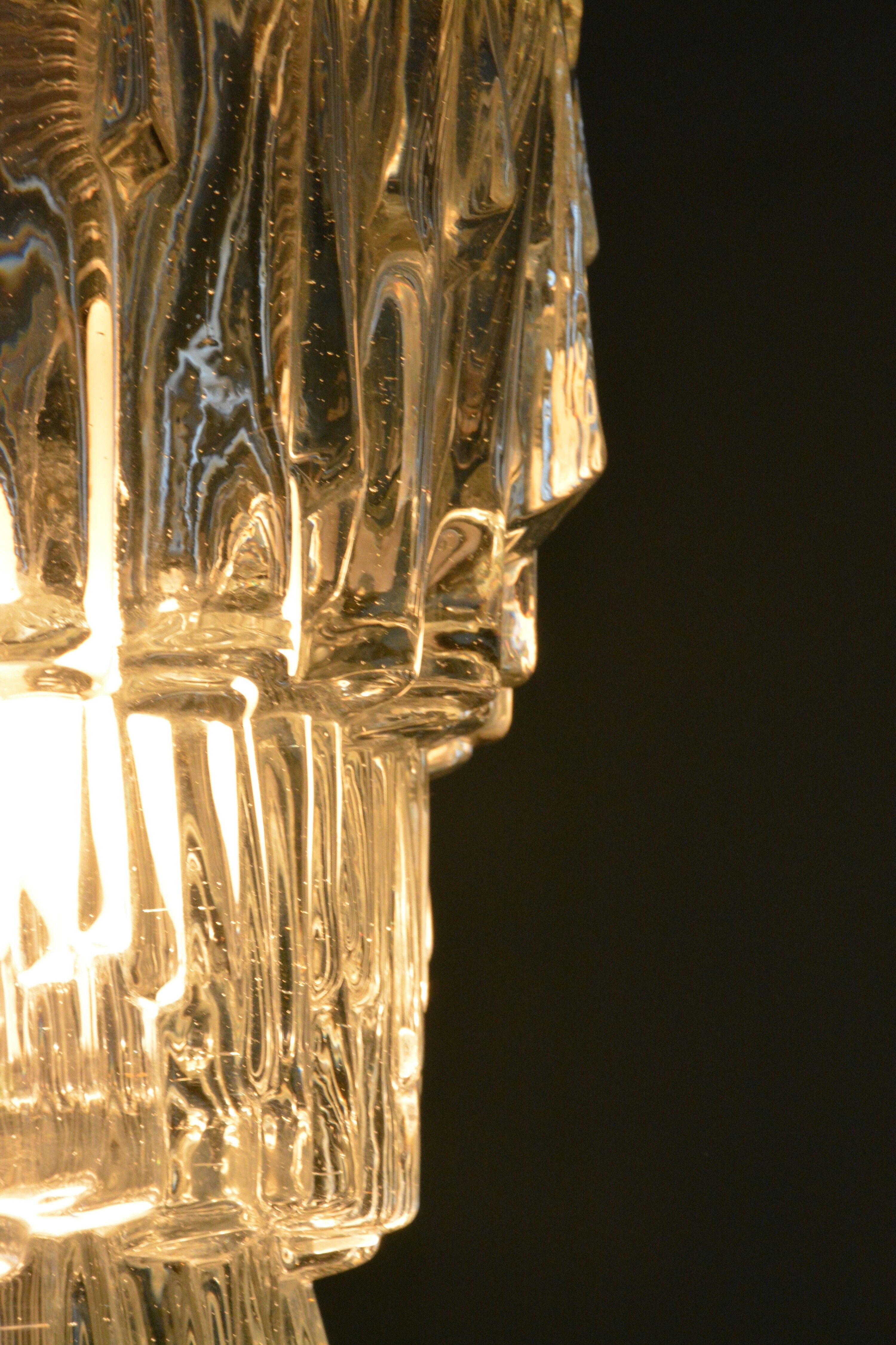 Glashütte Limburg hanging lamp, 60s