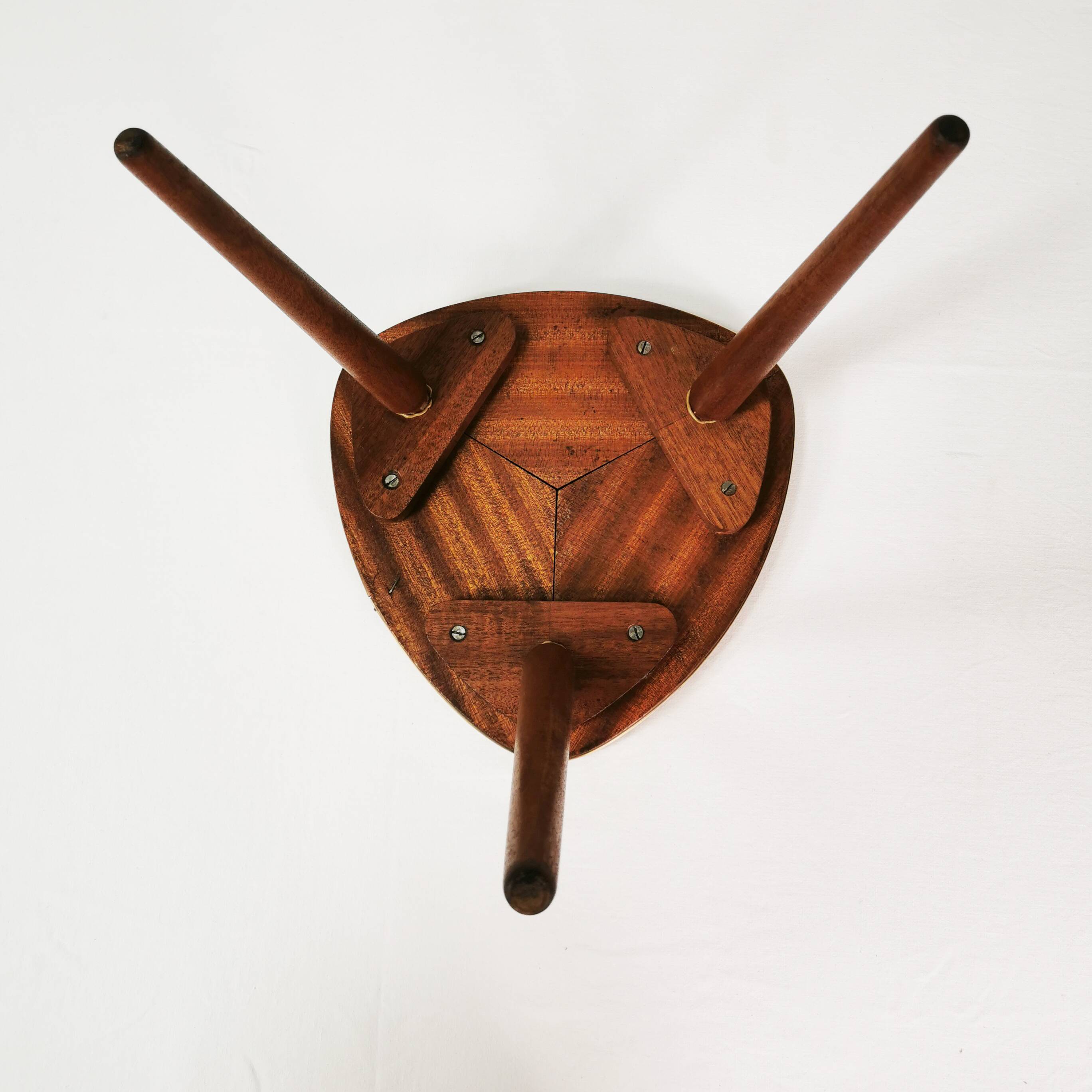 Modernist mahogany flower stand, Germany, 1960s.