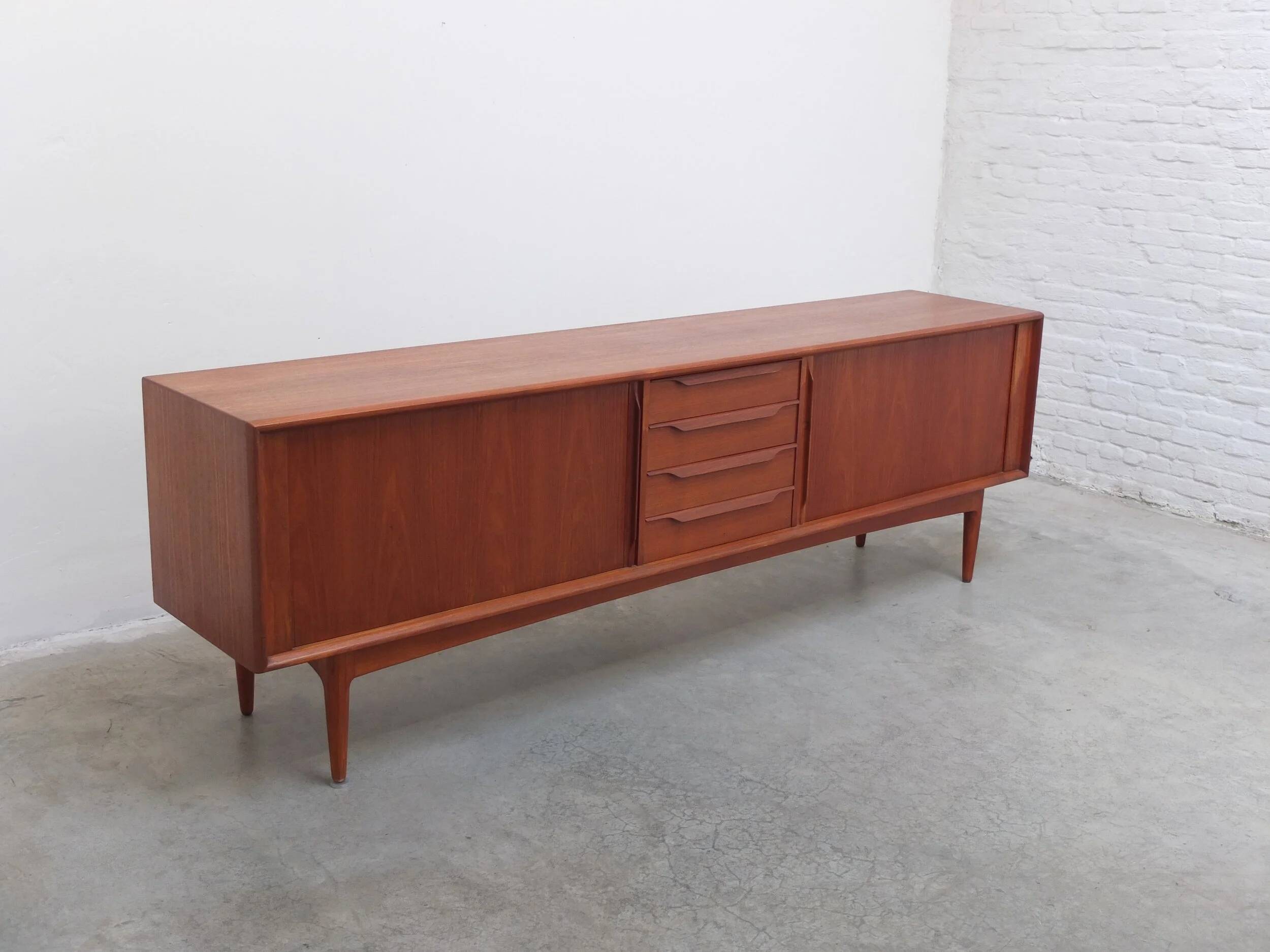 Danish sideboard with tambour doors by Bernhard Pedersen & Søn, 1960s