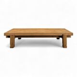 Large coffee table in solid pine, Swiss made
