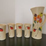 Orangeade service, pitcher and cup Vallauris Gladys