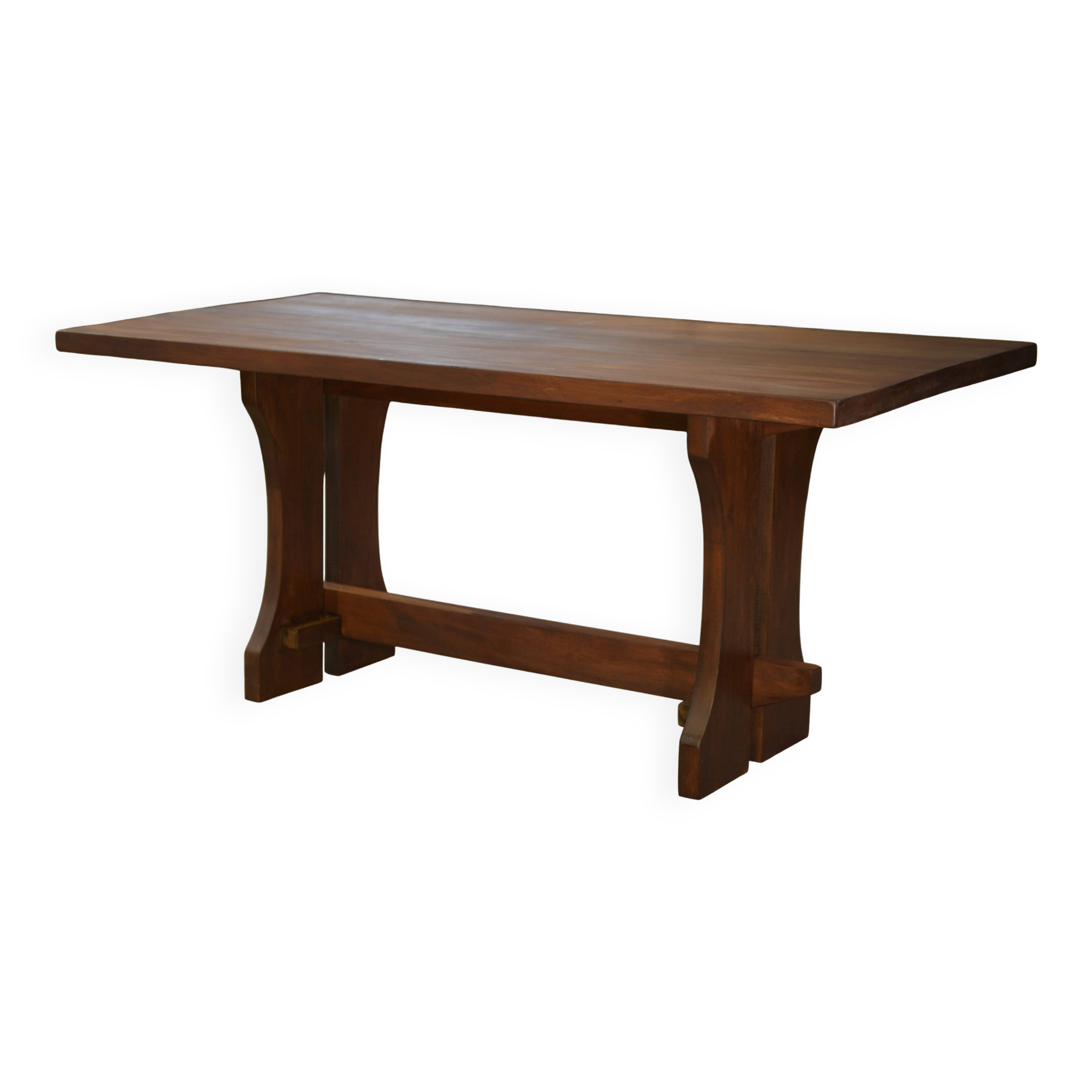 Brutalist beech table from the 1950s.