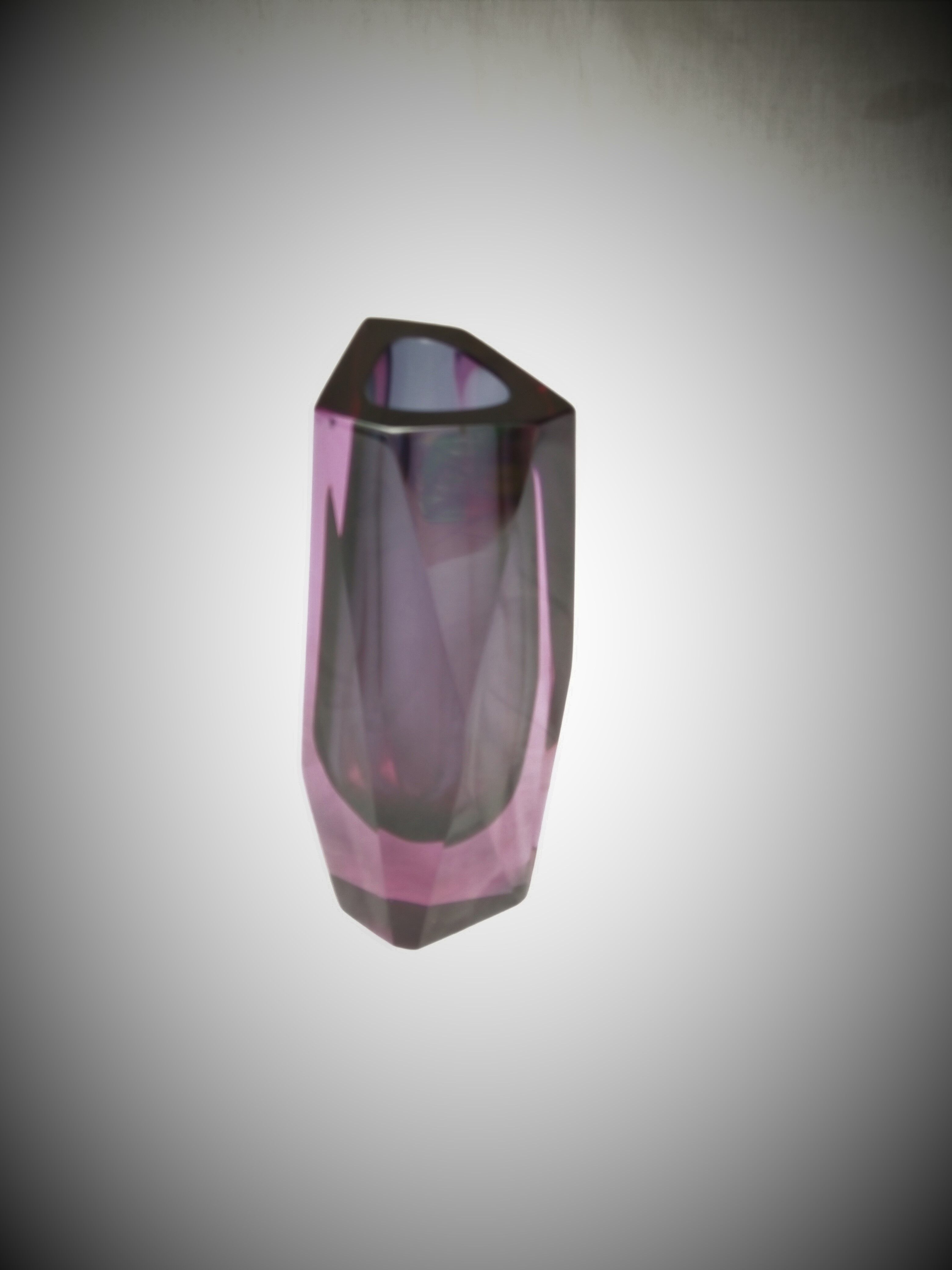 Faceted vase 80s Murano