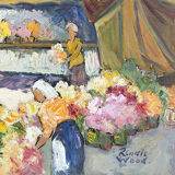 ‘Market day’ by Robert Sydney Rendle Wood (British, 1895 - 1987)