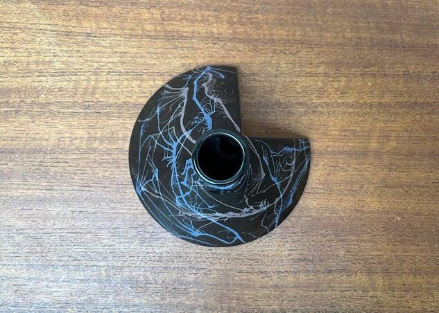 Postmodern West German pottery vase by Steuler, 1980s.