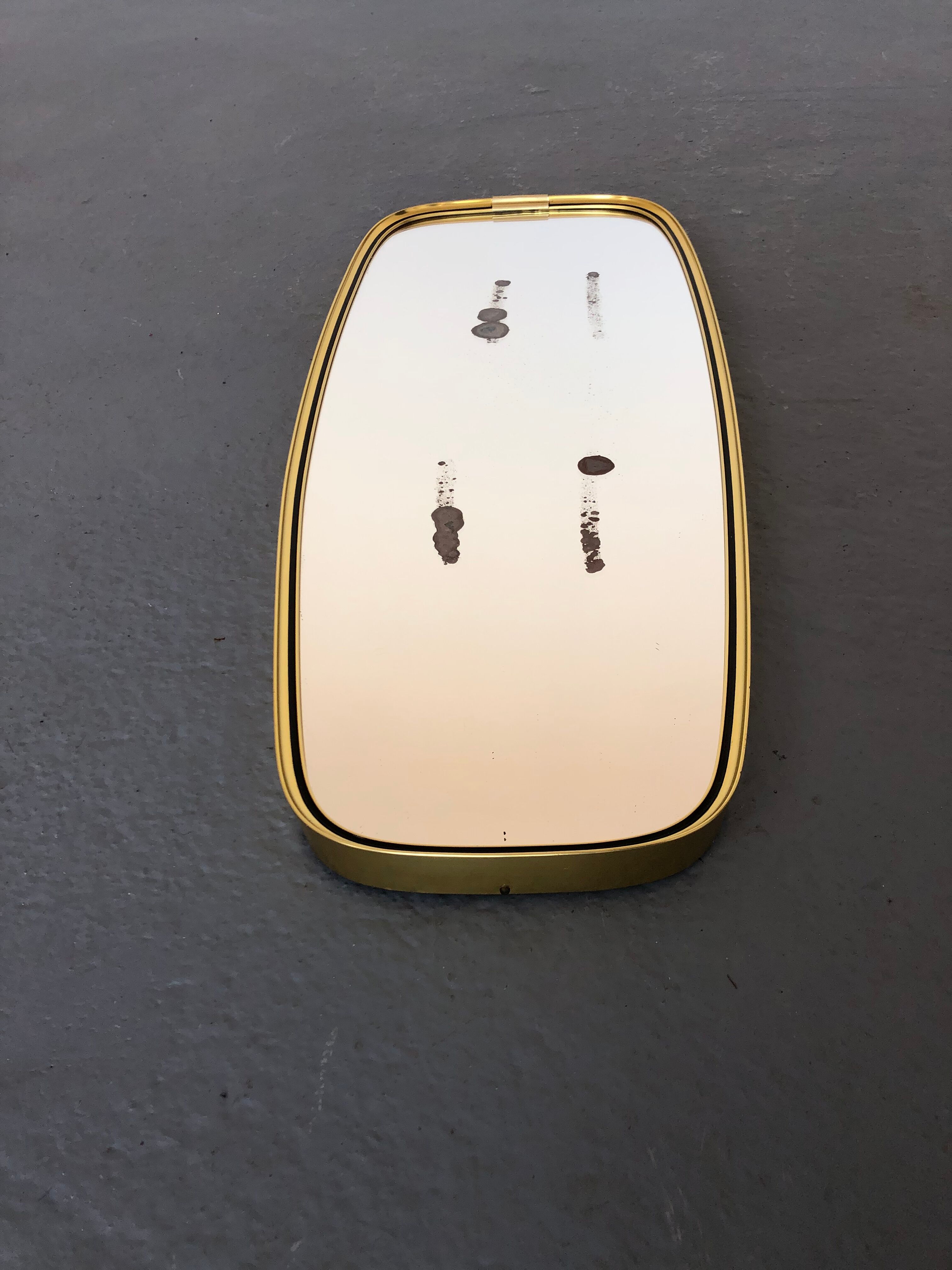 Miroir rockabilly années 1970 26x78cm