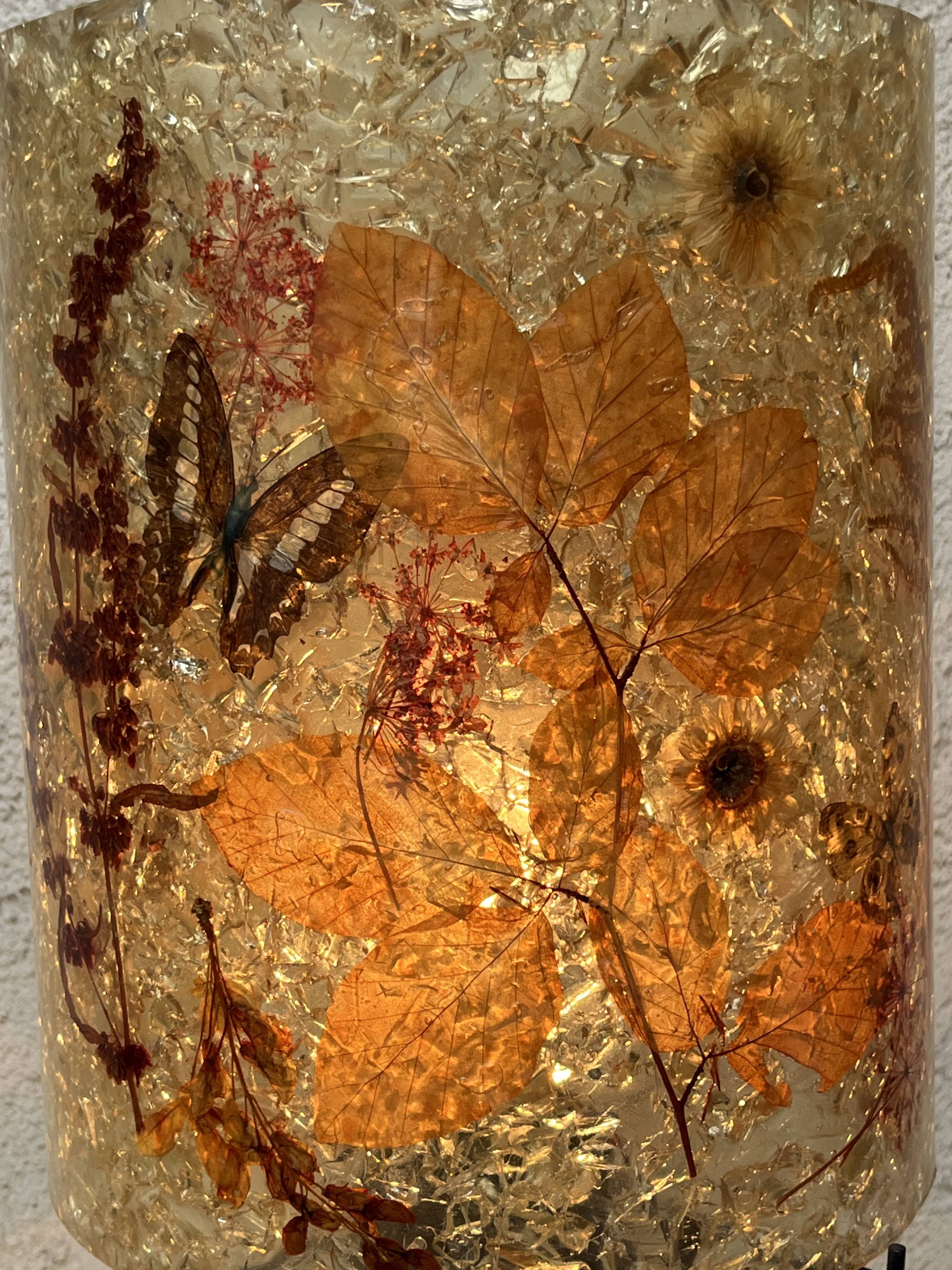 Lampe en ceramique et resine d'accolay