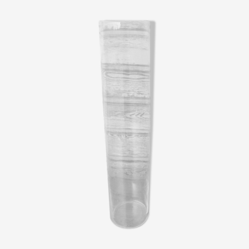 Glass cylindrical deco vase