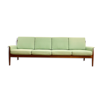 Teak fourseat sofa, Grete Jalk,  Danish Design, France and Son, 50s 60s