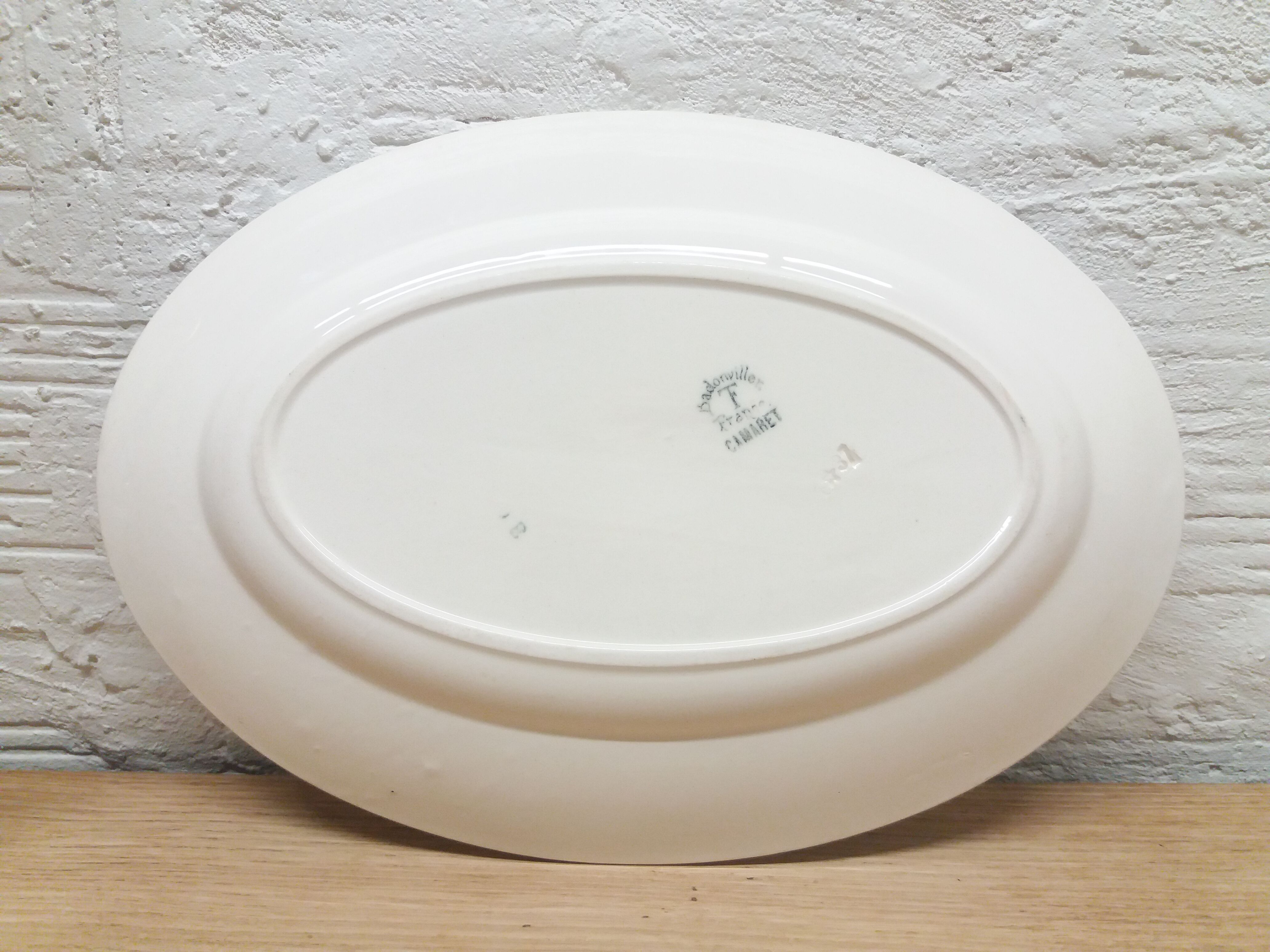 Plat ovale Badonviller Art Déco