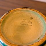 Beautiful emerald green salad bowl in Charolles faince