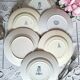 Mismatched antique ironstone dinner plates