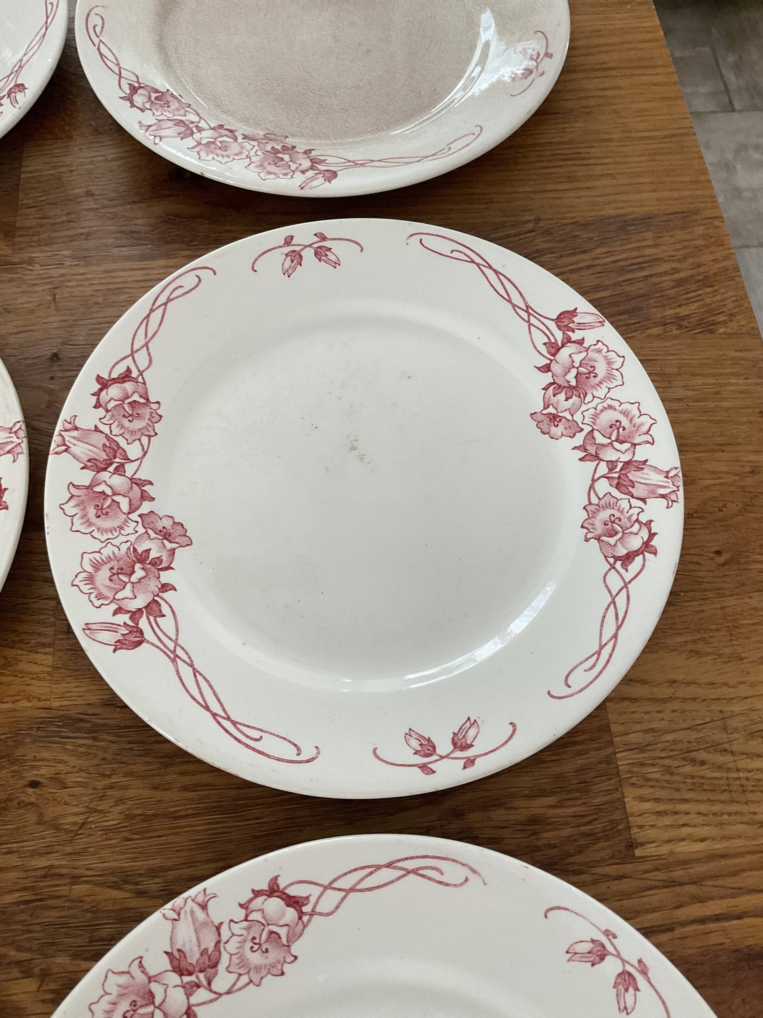 6 flat plates for dessert.sarreguemines.model Palermo
