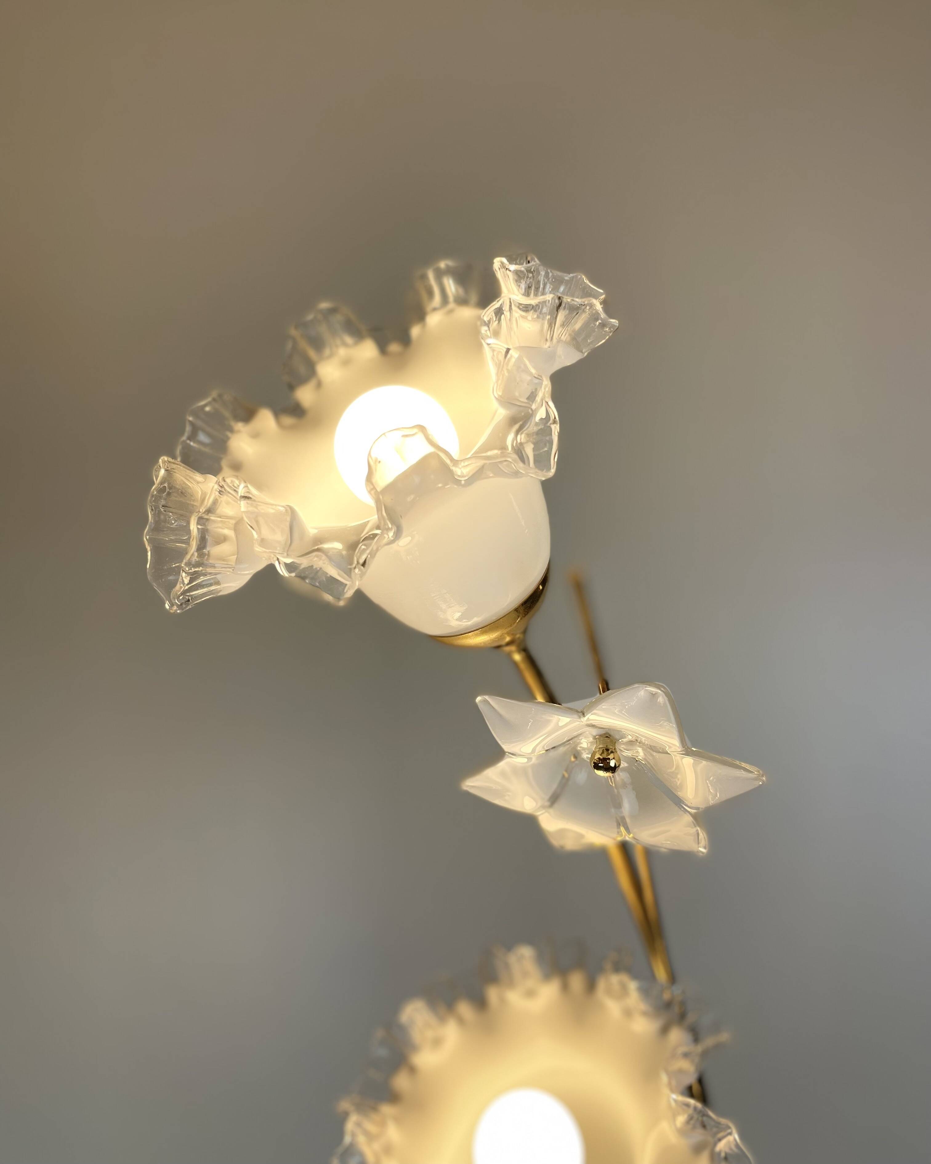Golden Murano Floor Lamp, 1980s