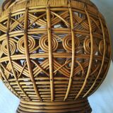 Peacock wicker basket