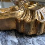 Golden mirror decorated with rose 60s - 43x23cm