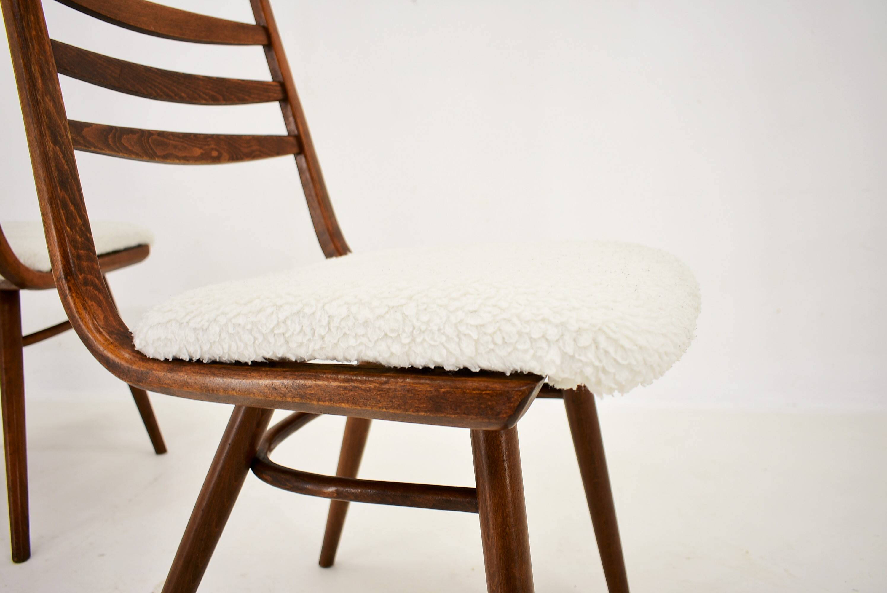 1960s Set of Four Dining Bentwood Chairs by Ton, Czechoslovakia