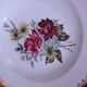 8 Assiettes creuse en demi porcelaine signée FB Décor floral
