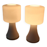 Vistosi Murano Lamp Vintage 70 Italy x2