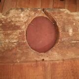 Louis XVI period mirror in patinated wood - 84x51cm