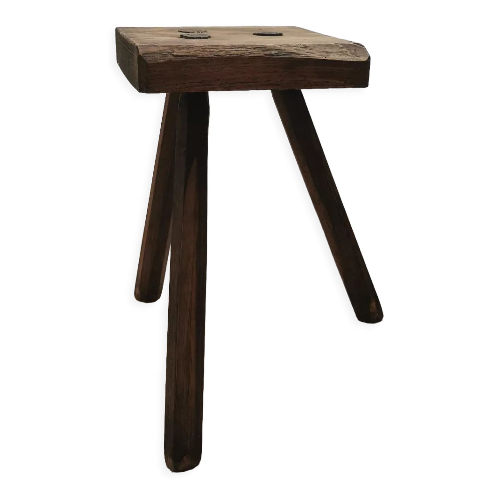 Old wooden stool tripods