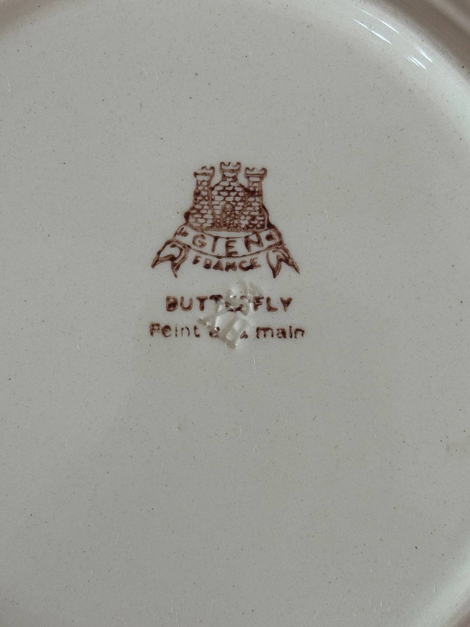 Hand painted Gien service