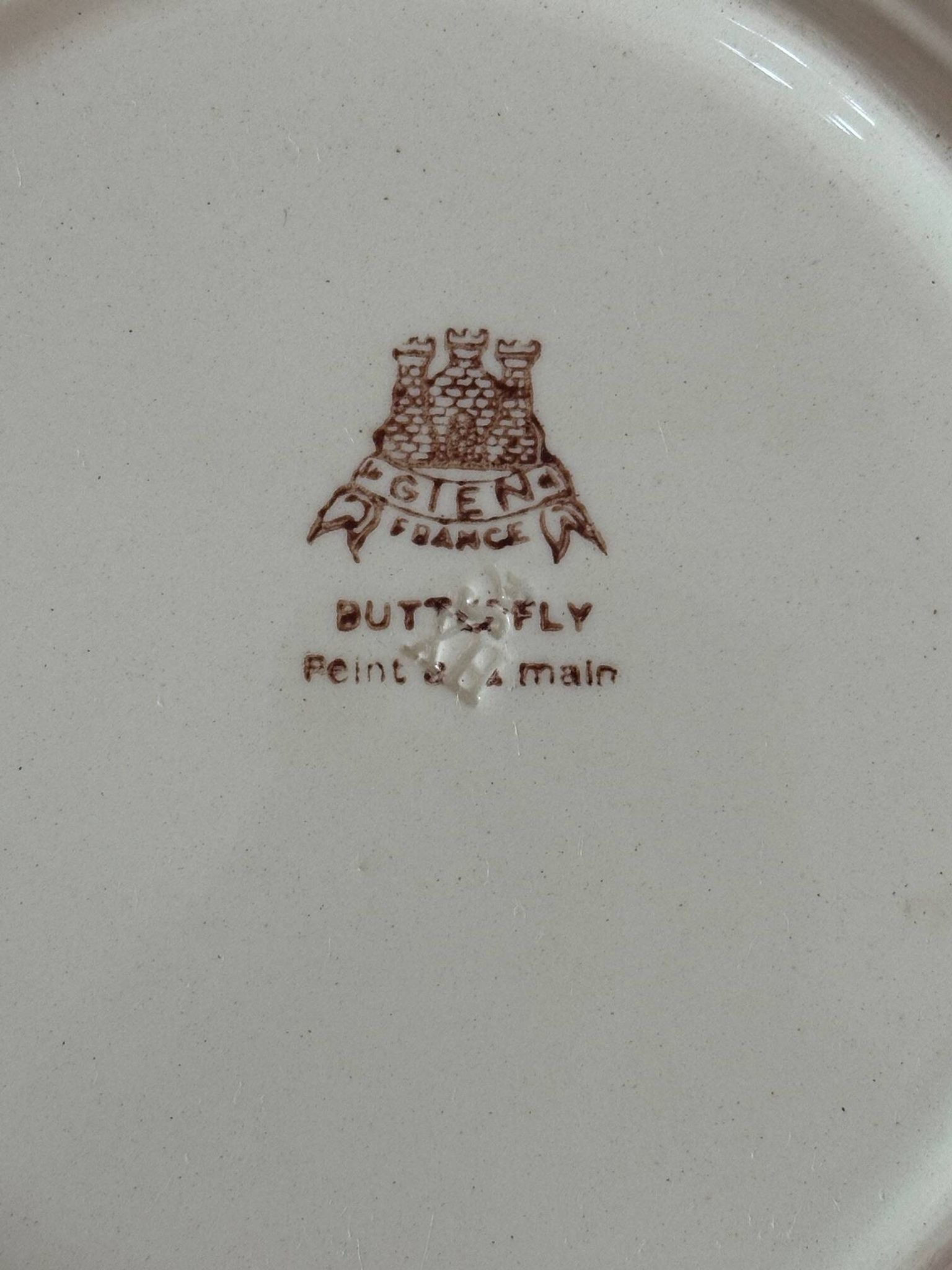 Hand painted Gien service