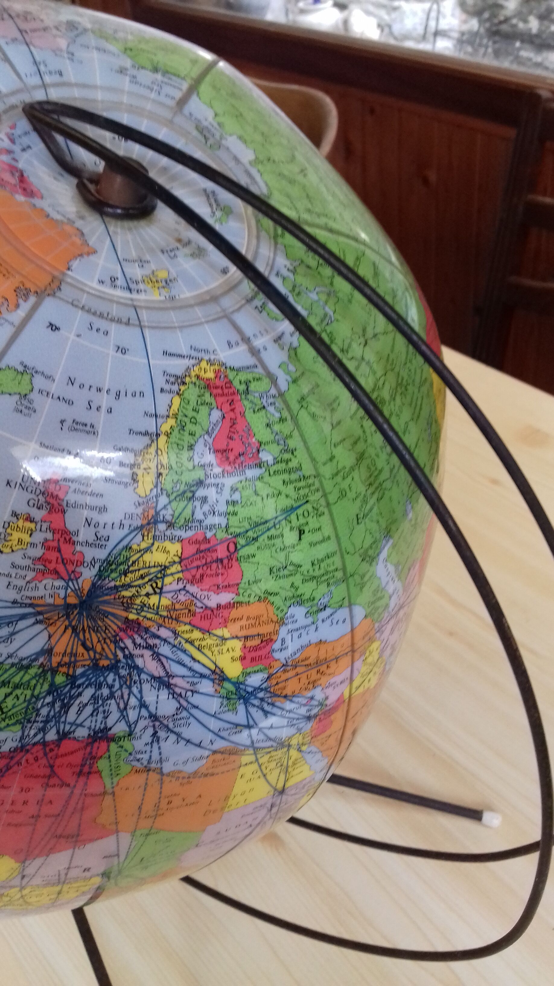 Mappemonde Air France vintage